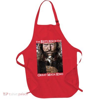 The Return Of The Great Maga King Donald Trump Full-Length Apron With Pockets