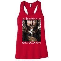 The Return Of The Great Maga King Donald Trump Women's Racerback Tank