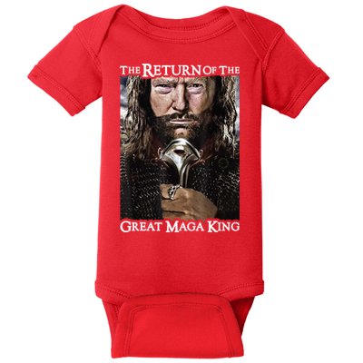 The Return Of The Great Maga King Donald Trump Baby Bodysuit