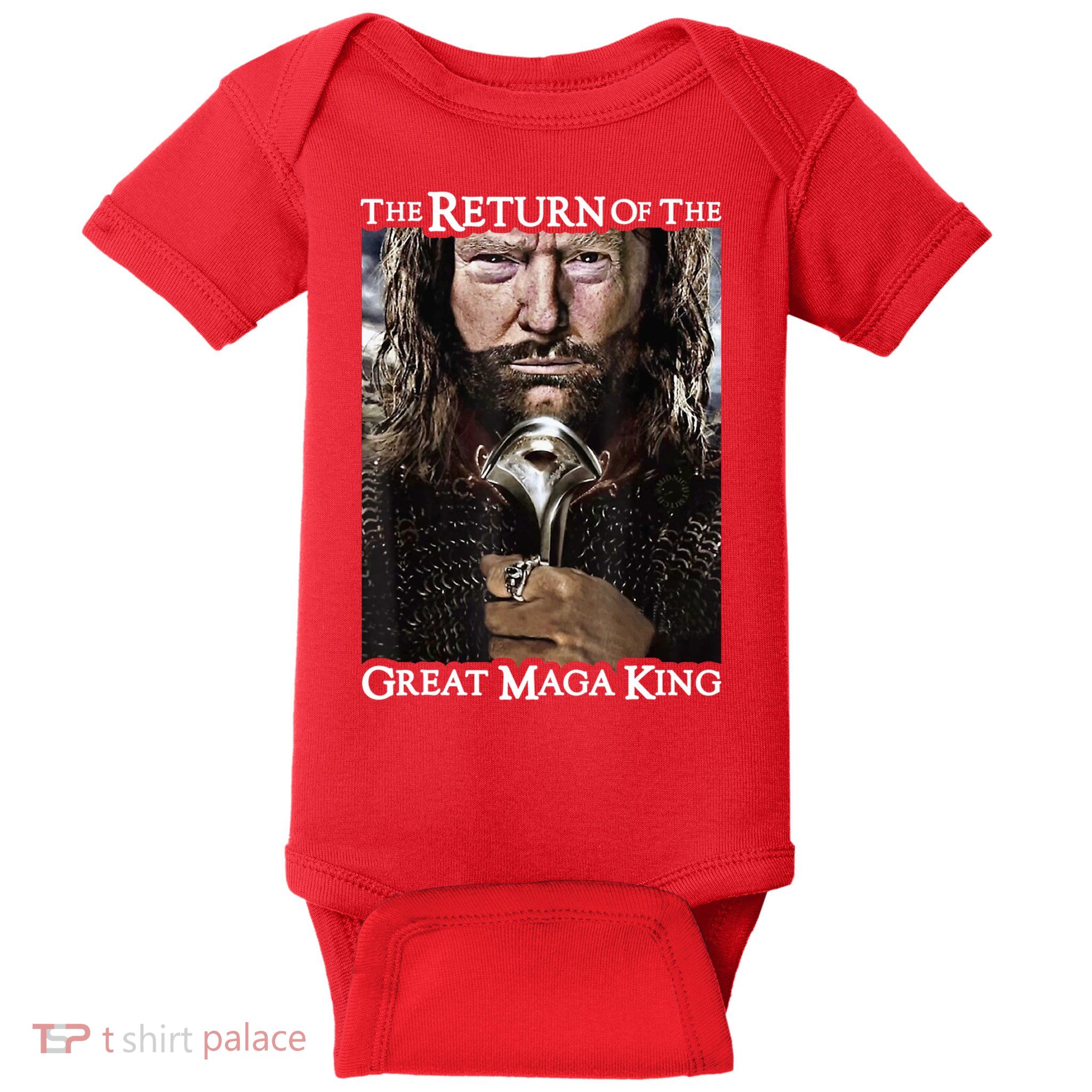 The Return Of The Great Maga King Donald Trump Baby Bodysuit