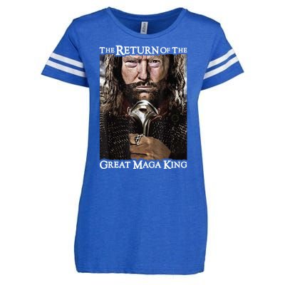 The Return Of The Great Maga King Donald Trump Enza Ladies Jersey Football T-Shirt