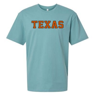 Texas Retro Orange Gift Sueded Cloud Jersey T-Shirt