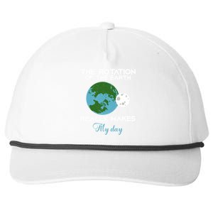 The Rotation Of The Earth Really Makes My Day Science Funny Funny Gift Snapback Five-Panel Rope Hat