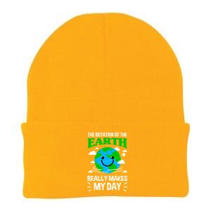 The Rotation Of The Earth Really Makes My Day Science Nerd Gift Knit Cap Winter Beanie