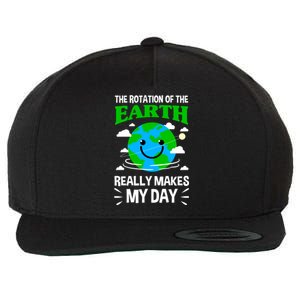 The Rotation Of The Earth Really Makes My Day Science Nerd Gift Wool Snapback Cap