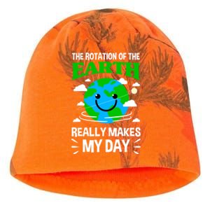 The Rotation Of The Earth Really Makes My Day Science Nerd Gift Kati - Camo Knit Beanie