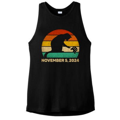 The Revenge Of The Cat November 5 2024 Ladies Cats Kamala Ladies PosiCharge Tri-Blend Wicking Tank