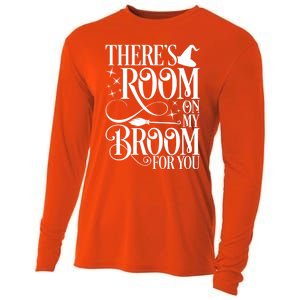 ThereS Room On My Broom For You Funny Witch Halloween Gift Cooling Performance Long Sleeve Crew