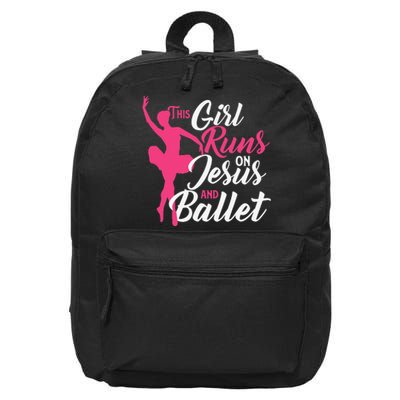 This Runs On Jesus And Ballet Barre Ballerina Chassé 16 in Basic Backpack