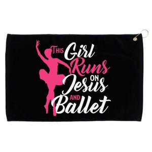 This Runs On Jesus And Ballet Barre Ballerina Chassé Grommeted Golf Towel