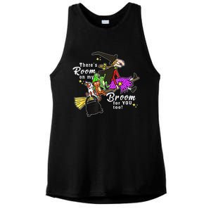 ThereS Room On My Broom For You Too Teacher Halloween Ladies PosiCharge Tri-Blend Wicking Tank