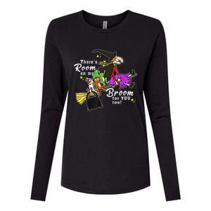 ThereS Room On My Broom For You Too Teacher Halloween Womens Cotton Relaxed Long Sleeve T-Shirt