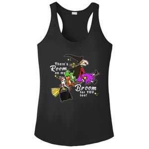 ThereS Room On My Broom For You Too Teacher Halloween Ladies PosiCharge Competitor Racerback Tank