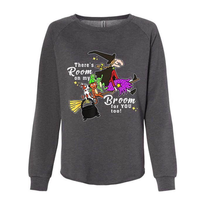 ThereS Room On My Broom For You Too Teacher Halloween Womens California Wash Sweatshirt