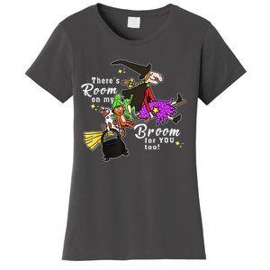 ThereS Room On My Broom For You Too Teacher Halloween Women's T-Shirt