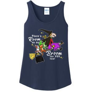 ThereS Room On My Broom For You Too Teacher Halloween Ladies Essential Tank