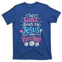 This Runs On Jesus And Volleyball Cute Gift T-Shirt