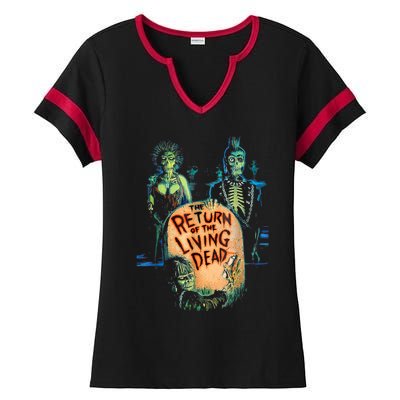 The Returns Of The Living Deads Ladies Halftime Notch Neck Tee