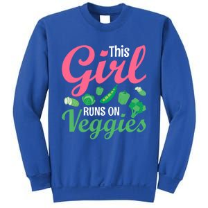 This Runs On Veggies Funny Veganism Vegan Funny Gift Sweatshirt