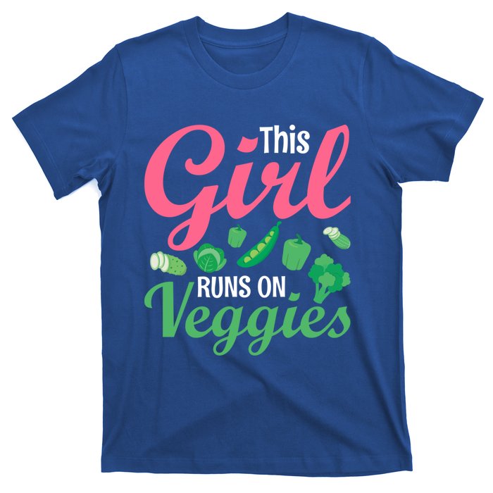 This Runs On Veggies Funny Veganism Vegan Funny Gift T-Shirt