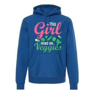 This Runs On Veggies Funny Veganism Vegan Funny Gift Premium Hoodie