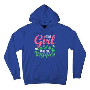 This Runs On Veggies Funny Veganism Vegan Funny Gift Tall Hoodie