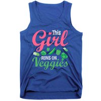 This Runs On Veggies Funny Veganism Vegan Funny Gift Tank Top