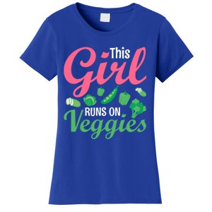 This Runs On Veggies Funny Veganism Vegan Funny Gift Women's T-Shirt