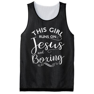 This Runs On Jesus And Boxing Christian Sport Gift Meaningful Gift Mesh Reversible Basketball Jersey Tank