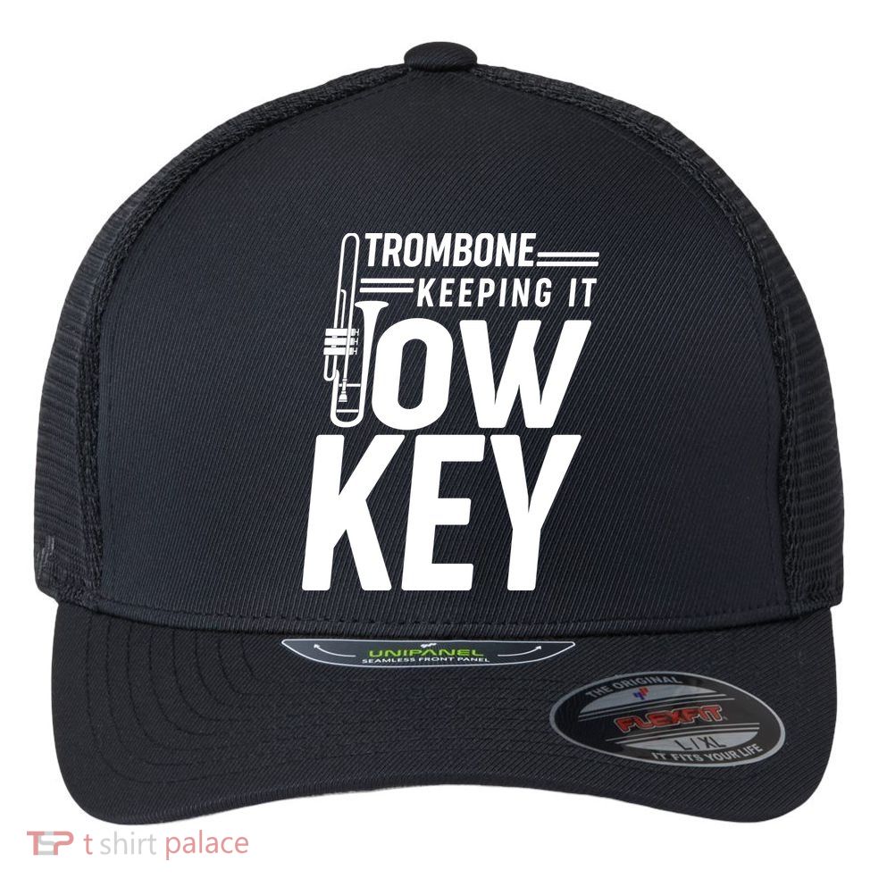 Trombone Keeping It Low Key Flexfit Unipanel Trucker Cap