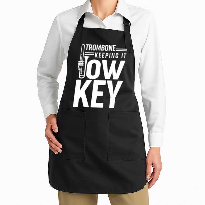 Trombone Keeping It Low Key Full-Length Apron With Pockets