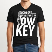 Trombone Keeping It Low Key V-Neck T-Shirt