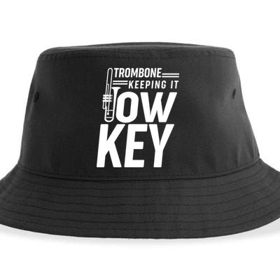 Trombone Keeping It Low Key Sustainable Bucket Hat