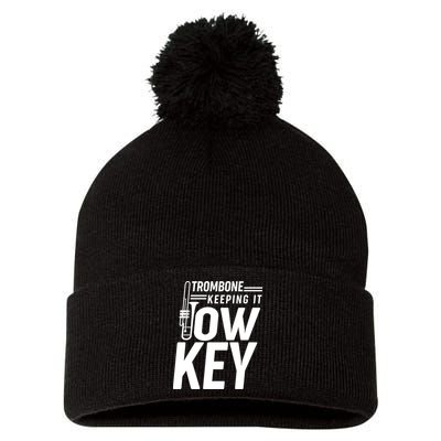 Trombone Keeping It Low Key Pom Pom 12in Knit Beanie