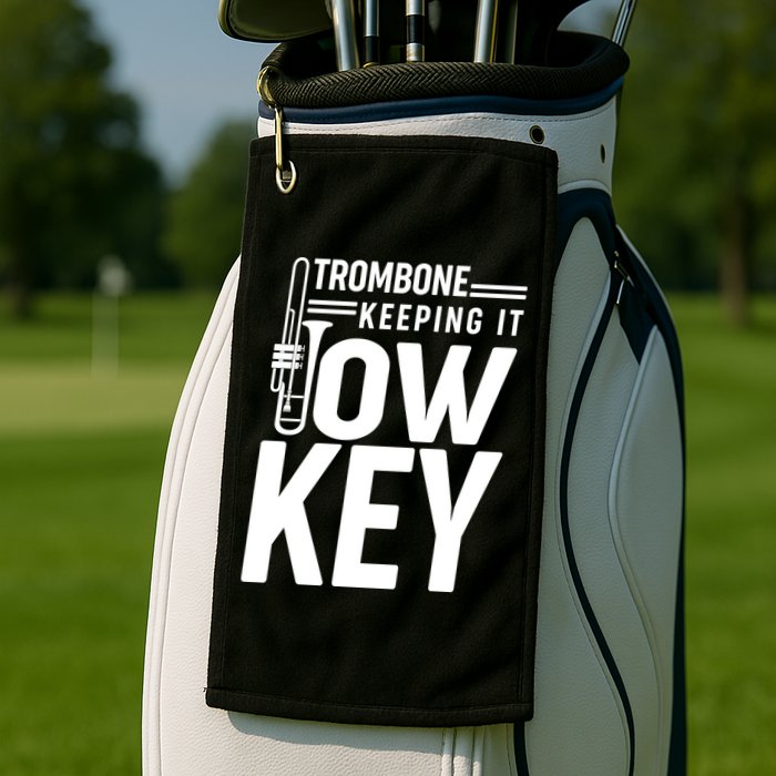 Trombone Keeping It Low Key Golf Towel