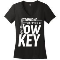 Trombone Keeping It Low Key Women's V-Neck T-Shirt