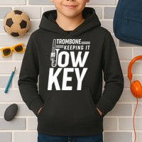 Trombone Keeping It Low Key Kids Hoodie