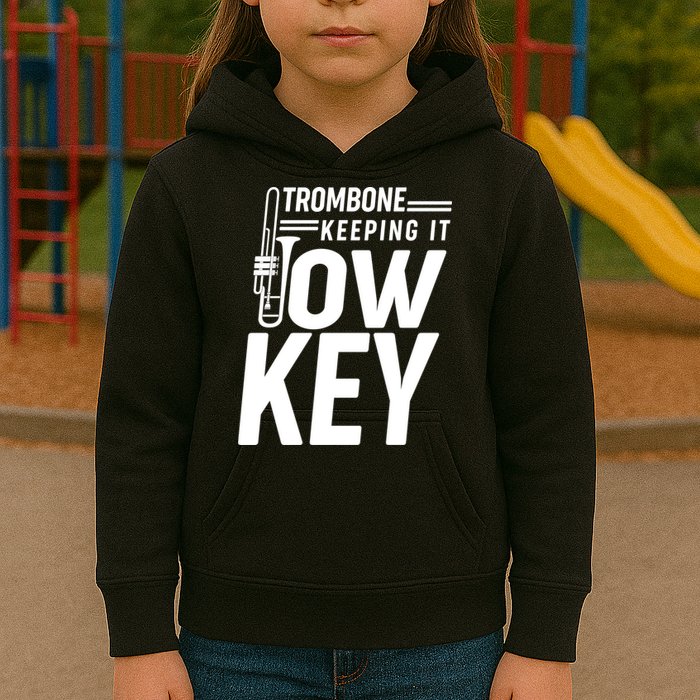 Trombone Keeping It Low Key Kids Hoodie