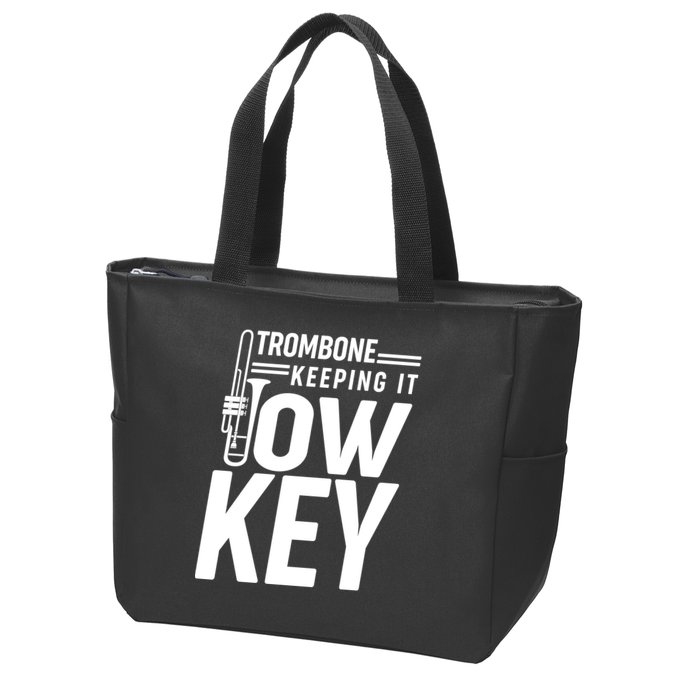 Trombone Keeping It Low Key Zip Tote Bag
