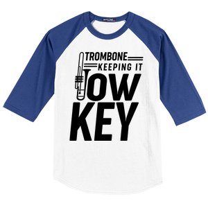 Trombone Keeping It Low Key Baseball Sleeve Shirt