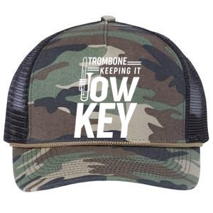 Trombone Keeping It Low Key Retro Rope Trucker Hat Cap