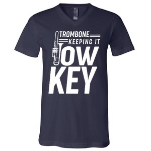 Trombone Keeping It Low Key V-Neck T-Shirt