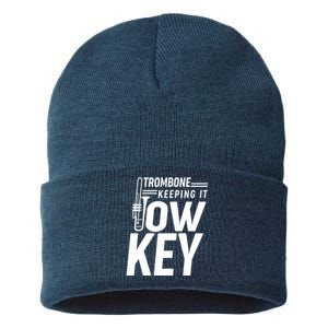 Trombone Keeping It Low Key Sustainable Knit Beanie