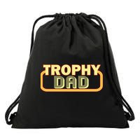 Trophy Dad Funny Retro Drawstring Bag