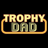 Trophy Dad Funny Retro Drawstring Bag