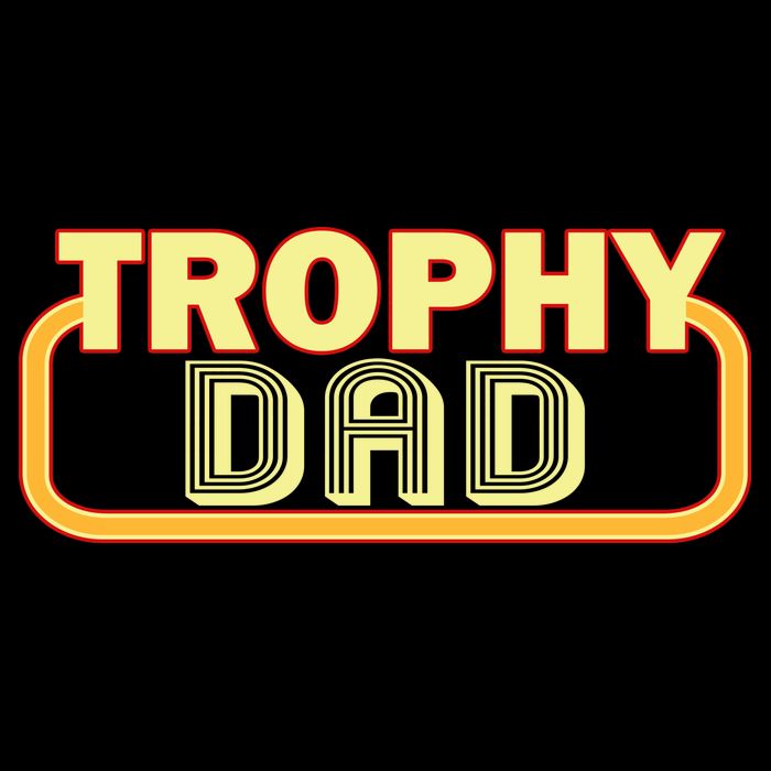 Trophy Dad Funny Retro Drawstring Bag