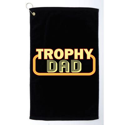 Trophy Dad Funny Retro Golf Towel