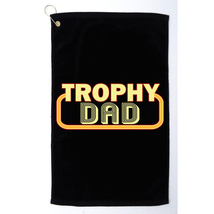 Trophy Dad Funny Retro Golf Towel