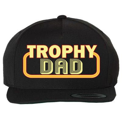 Trophy Dad Funny Retro Wool Snapback Cap