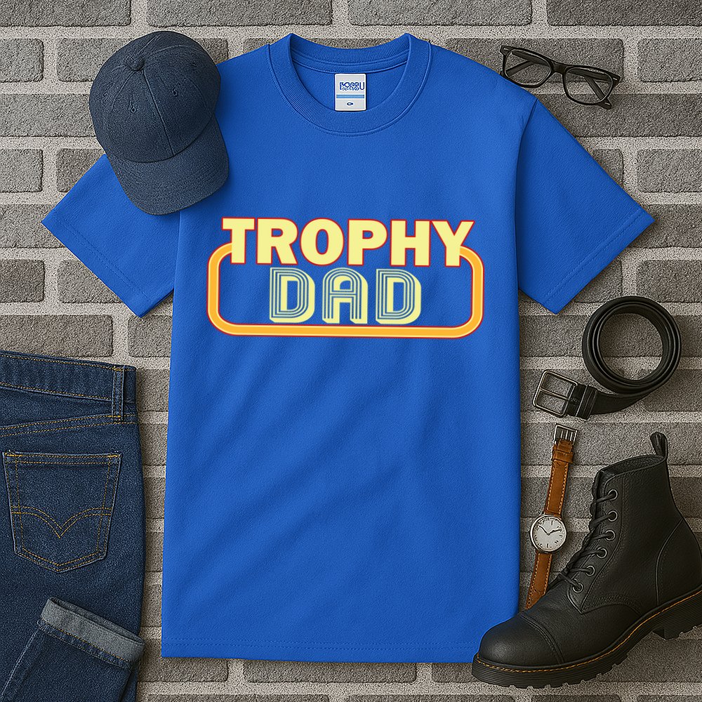 Trophy Dad Funny Retro Tall T-Shirt